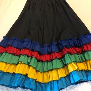 Festive ruffled skirt and top